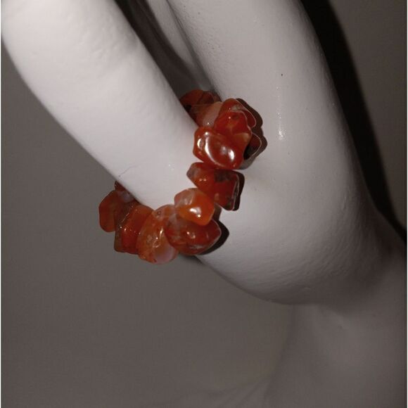 Hand Crafted Jewelry - 💕5/25 Salmon stone chip ring